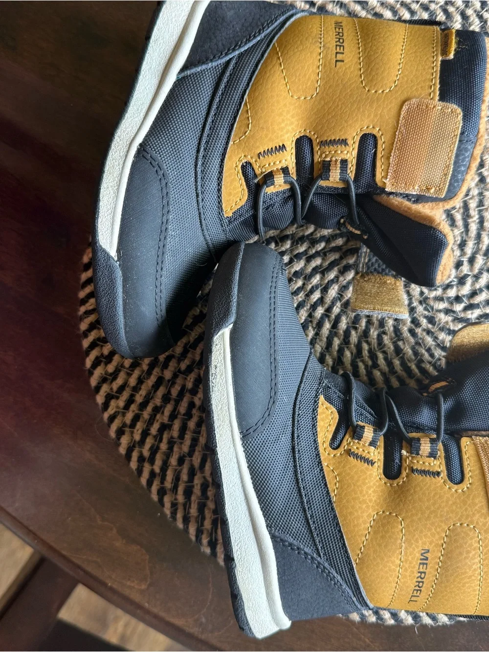 Merrell Kids Black and Tan Waterproof Winter Boots